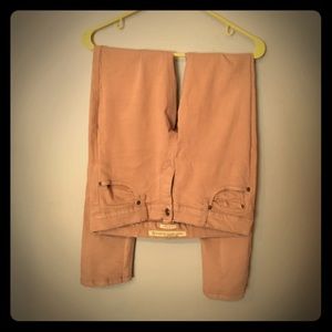Tan skinny leg pants